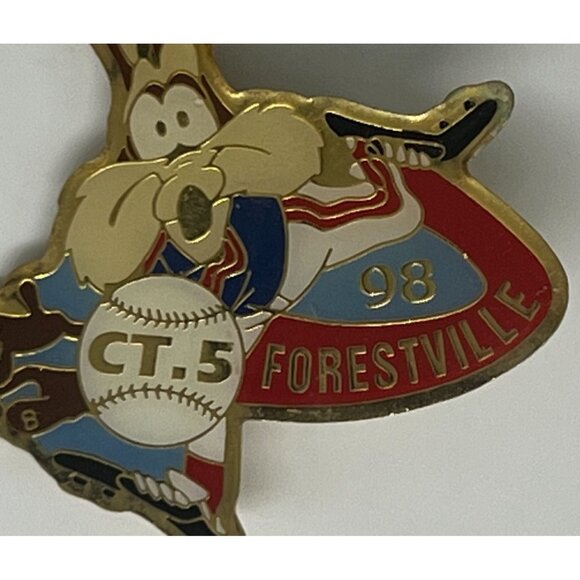 Vintage Forestville CT.5 1998 Baseball Pin Collectible Enamel Made In China - Picture 3 of 8